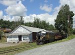 PRR 9880 nearing the crossing